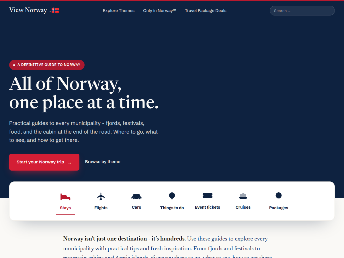 ViewNorway.no - nettside laga av Weblio